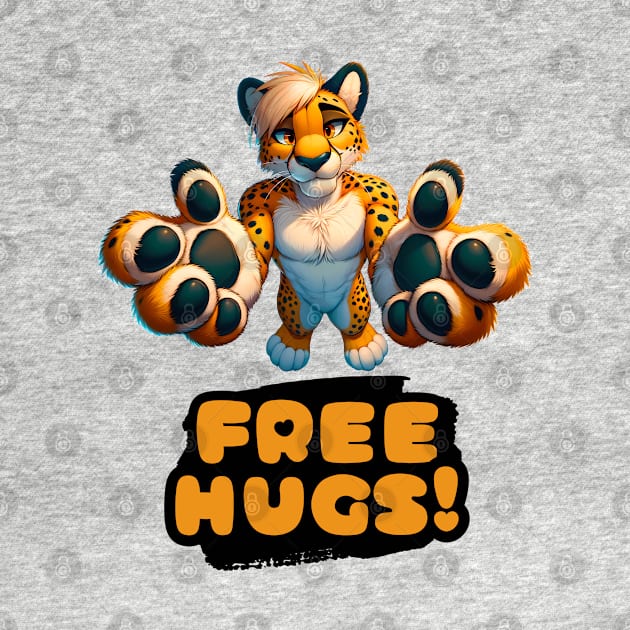 Free Hugs From A Furry Anthro Cheetah by Blue Bull Bazaar